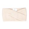 Accessoires CASH-MERE.CH | Kaschmir Stirnband Gekreuzt Beige Mit Lurex