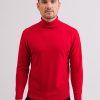 Manner CASH-MERE.CH | Kaschmir Rollkragen Pullover Rot