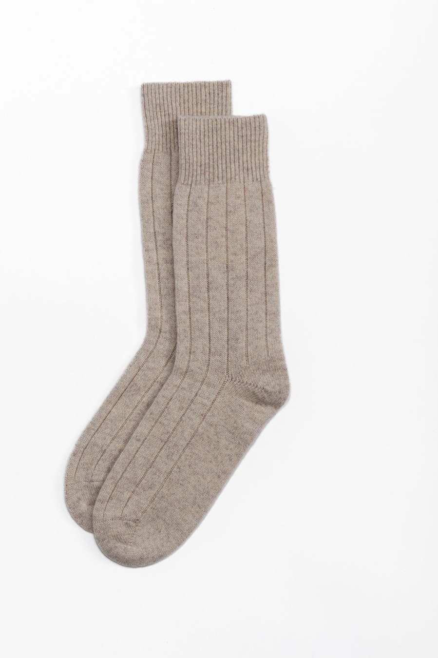 Manner CASH-MERE.CH | Kaschmir Kuschelsocken Beige Melange