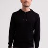 Manner CASH-MERE.CH | Seide Kaschmir Kapuzenpullover Hoodie Schwarz