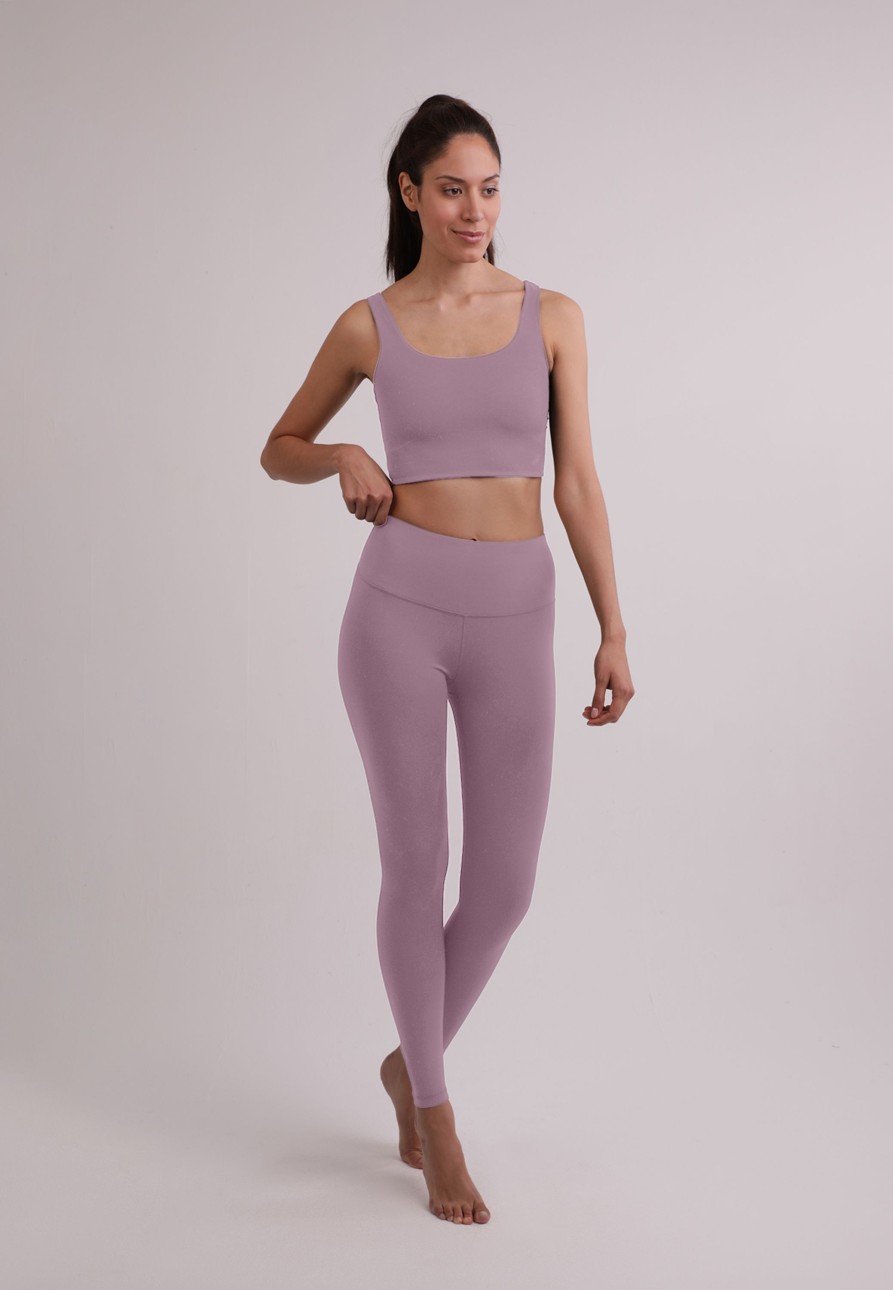 Frauen CASH-MERE.CH | Yoga Leggins Aus Recyceltem Polyester Und Hohem Bund Orchid Purple