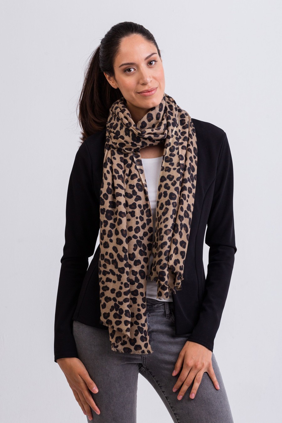 Accessoires CASH-MERE.CH | Kaschmir Schal Leopard Limited Edition