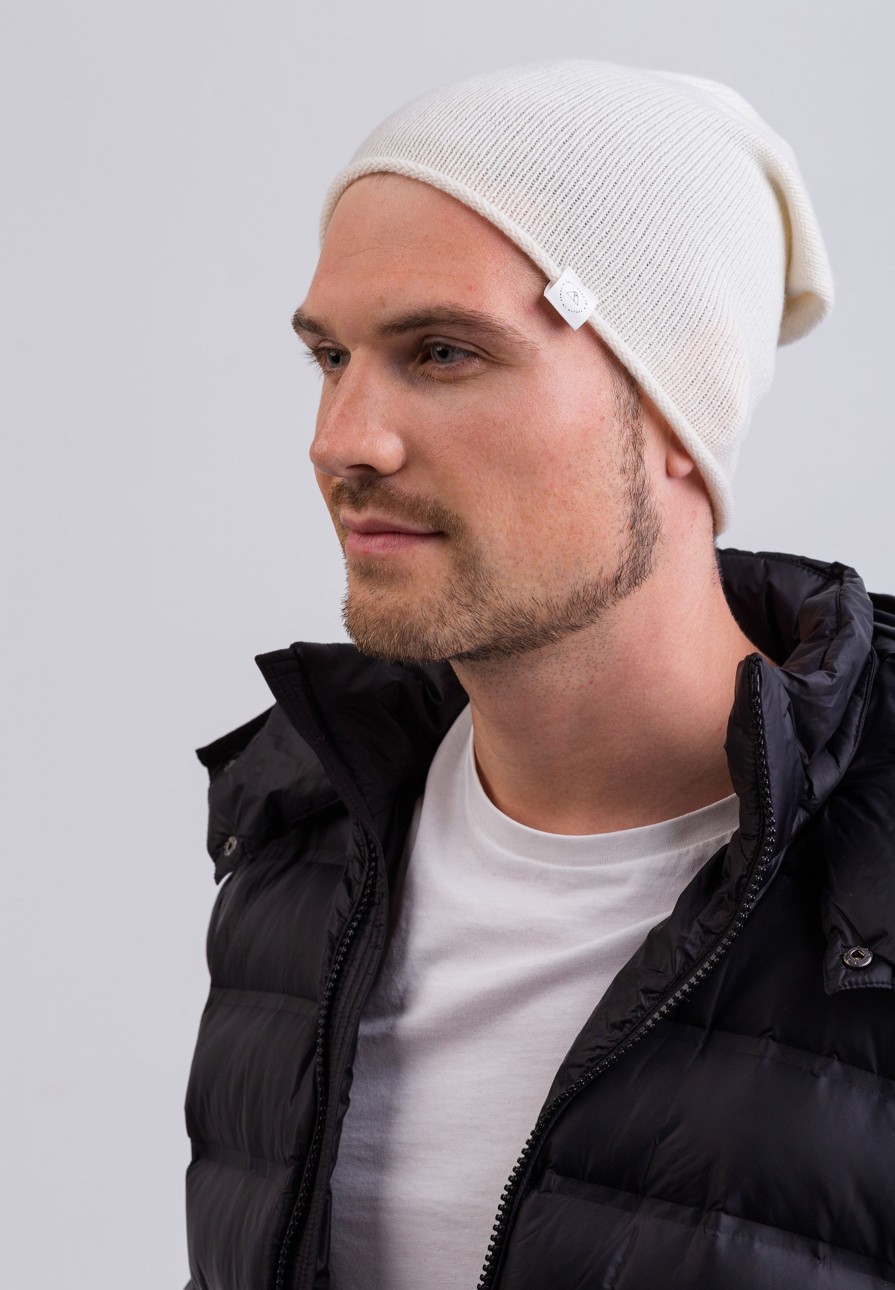 Accessoires CASH-MERE.CH | Kaschmir Beanie Weiss