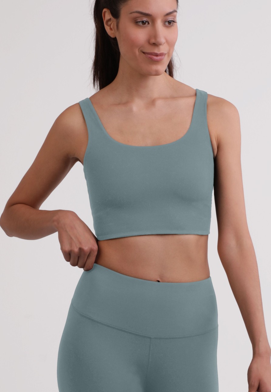 Frauen CASH-MERE.CH | Yoga Aktivity-Top Aus Recyceltem Polyester Shade Of Grey