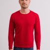 Manner CASH-MERE.CH | Kaschmir Rundhals Pullover Rot