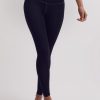 Frauen CASH-MERE.CH | Yoga Leggins Aus Bambus Mit Hohem Bund Navy