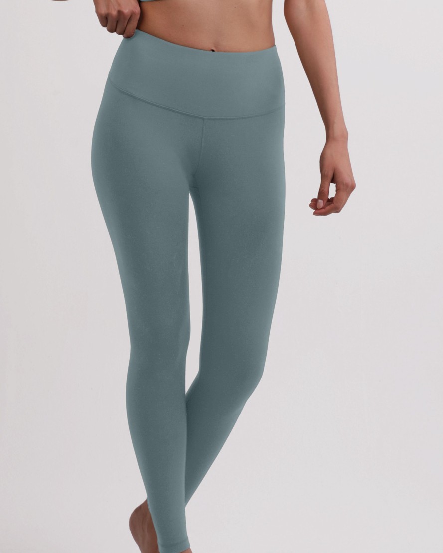 Frauen CASH-MERE.CH | Yoga Leggins Aus Recyceltem Polyester Und Hohem Bund Shade Of Grey