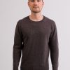 Manner CASH-MERE.CH | Kaschmir Rundhals Pullover Taupe Melange