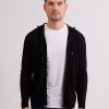 Manner CASH-MERE.CH | Kaschmir Kapuzenpullover Hoodie Schwarz