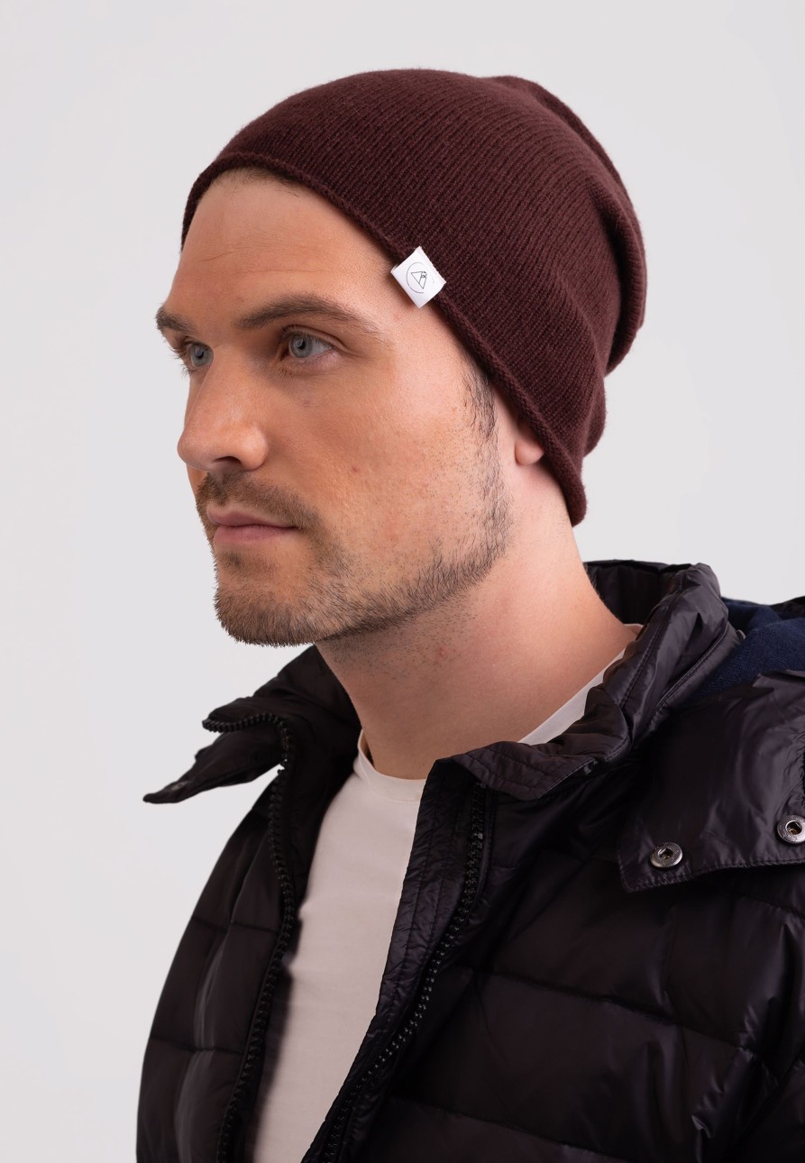 Accessoires CASH-MERE.CH | Kaschmir Beanie Zinnoberrot