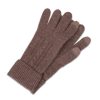 Manner CASH-MERE.CH | Kaschmir Handschuhe Mit Zopfmuster Und Touchscreen Tauglich Taupe