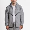 Manner CASH-MERE.CH | Wolle Kaschmir Trainerjacke Unisex Grau