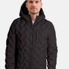 Manner CASH-MERE.CH | Padded Jacket Mit Kapuze Schwarz