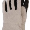 Accessoires CASH-MERE.CH | Retro-Fleece-Handschuhe Mit Kaschmirfutter Weiss