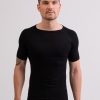 Manner CASH-MERE.CH | High Performance Kaschmir Sportwasche T-Shirt Schwarz