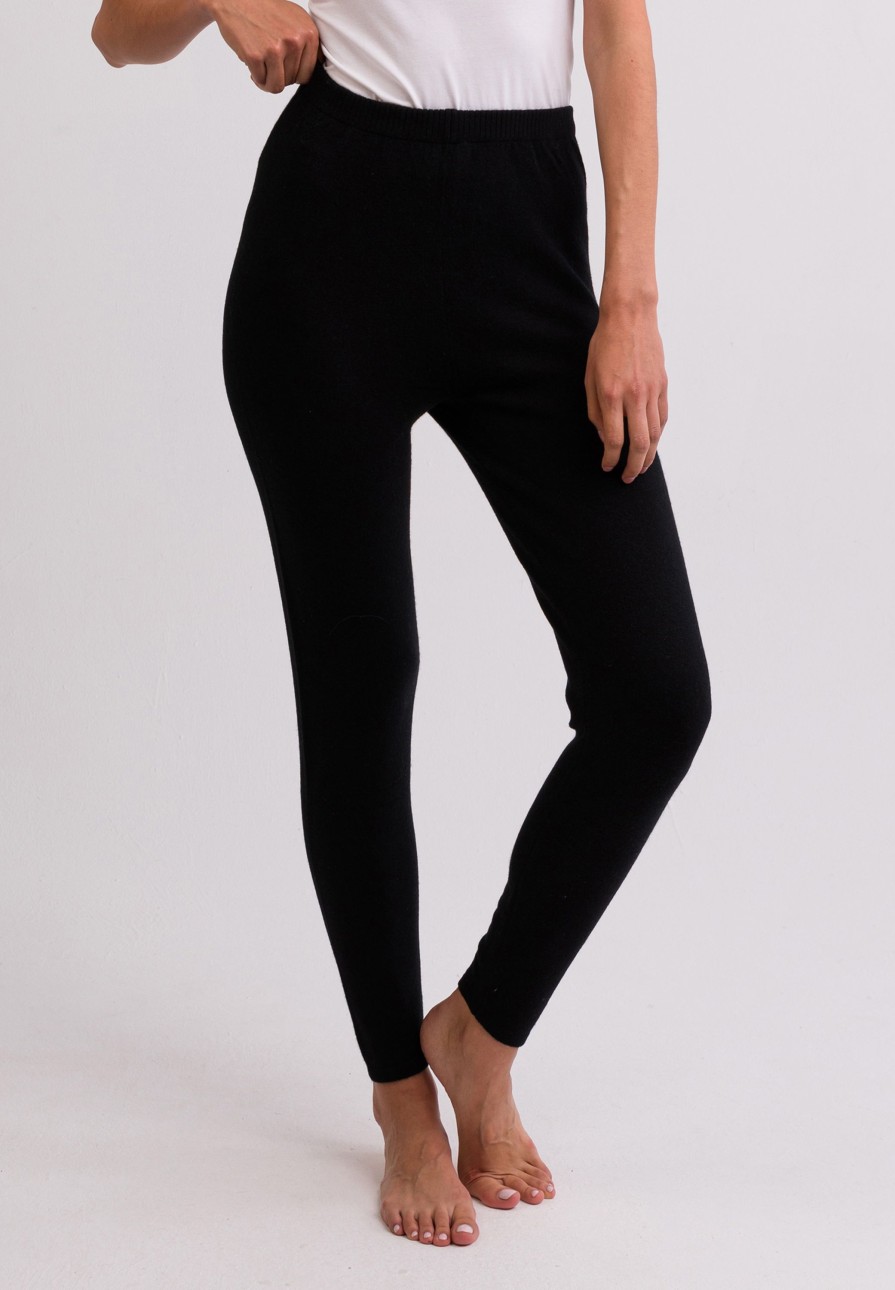 Accessoires CASH-MERE.CH | Kaschmir Leggings Schwarz