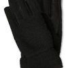 Accessoires CASH-MERE.CH | Retro-Fleece-Handschuhe Mit Kaschmirfutter Schwarz