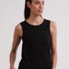 Frauen CASH-MERE.CH | Yoga T-Shirt Armellos Aus Bambus Schwarz