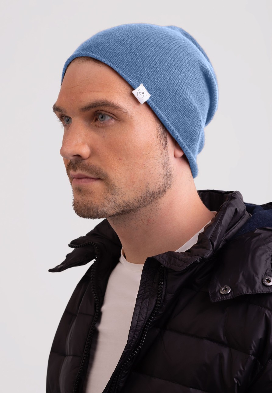 Accessoires CASH-MERE.CH | Kaschmir Beanie Hellblau