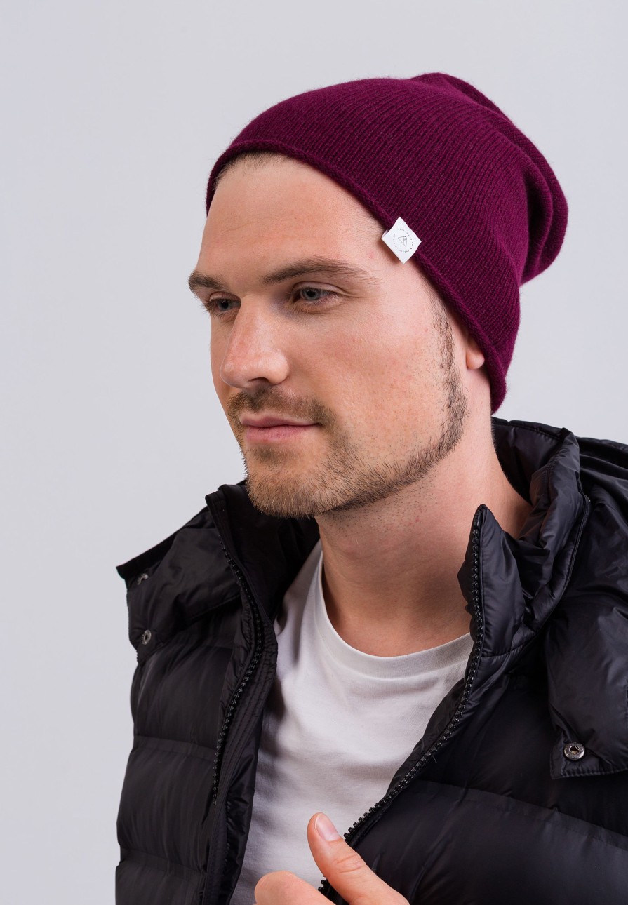 Accessoires CASH-MERE.CH | Kaschmir Beanie Cranberry Rot