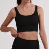 Frauen CASH-MERE.CH | Yoga Aktivity-Top Aus Recyceltem Polyester Schwarz